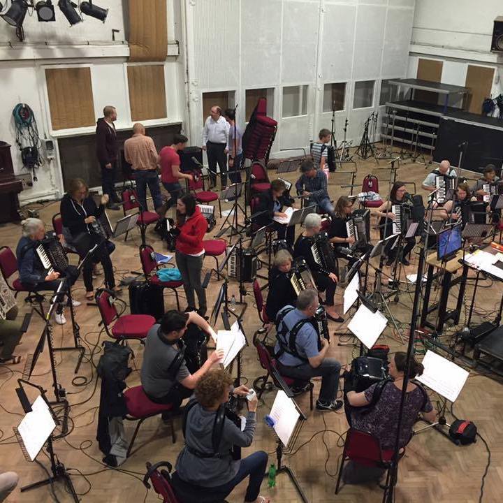 LAO in a recording studio at Abbey Road